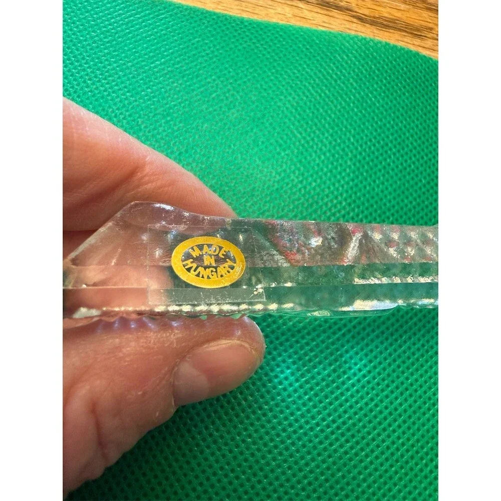Baccarat Vintage Cut Crystal Knife Rests Set of 7 Clear Art Deco